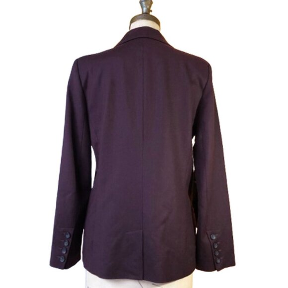 Vintage Comptoir des Cotonniers Noofy Longline Purple Plum Wool-Blend Blazer - Picture 5 of 16